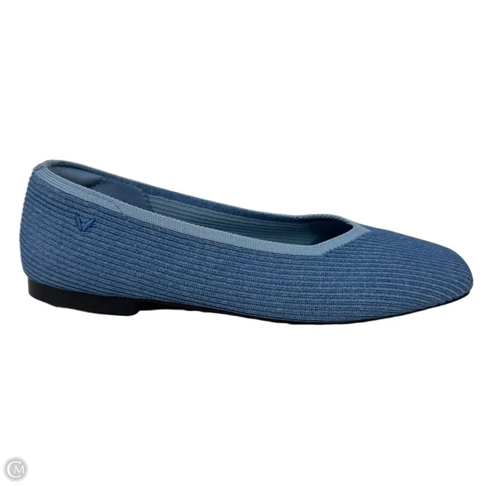 Margot Square-Toe V-Cut Flats By Vivaia In Blue, Size: 8.5 (39)