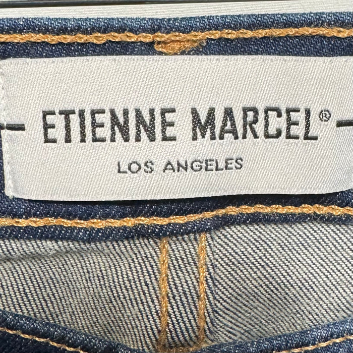 Medium Wash Signature Skinny Crop Pant Jeans By Etienne Marcel In Blue Denim, Size: 6/28