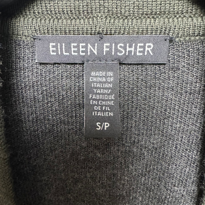 Merino Blend Sweater Cardigan By Eileen Fisher In Green, Size: S