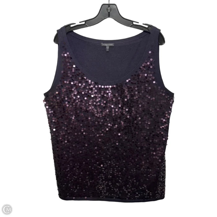 Merino Sequin Top Sleeveless By Eileen Fisher In Purple, Size: 2x