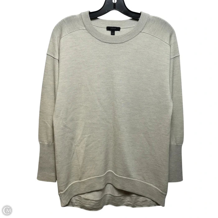 Merino Wool Blend Sweater By J. Crew In Cream, Size: M