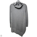 Merino Wool Sweater Tunic Long Sleeve By Eileen Fisher In Grey, Size: S