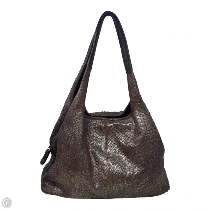 Metallic Faux Scale Leather Hobo Handbag By Sundance, Size: Large