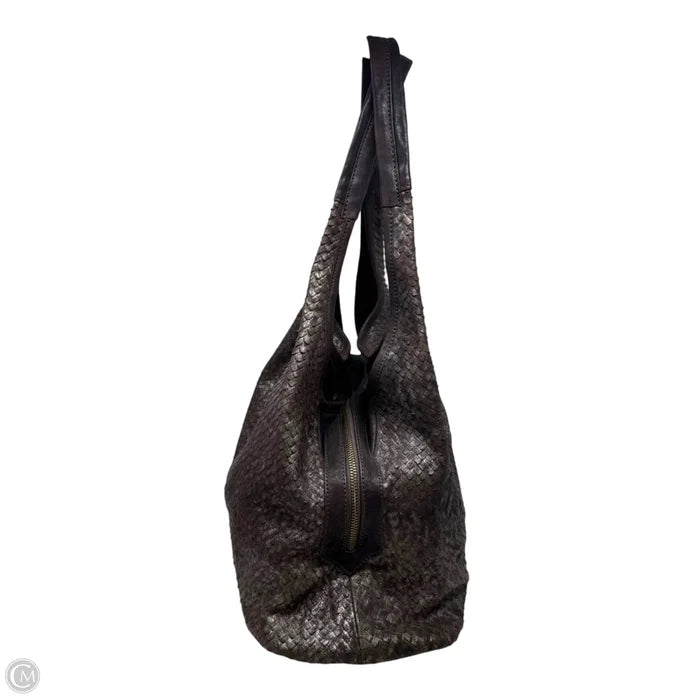 Metallic Faux Scale Leather Hobo Handbag By Sundance, Size: Large