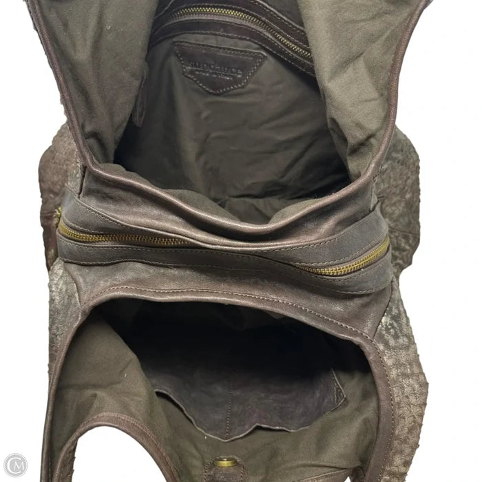 Metallic Faux Scale Leather Hobo Handbag By Sundance, Size: Large