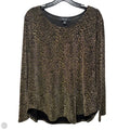 Metallic Leopard Top Long Sleeve By Karen Kane In Animal Print, Size: 1x