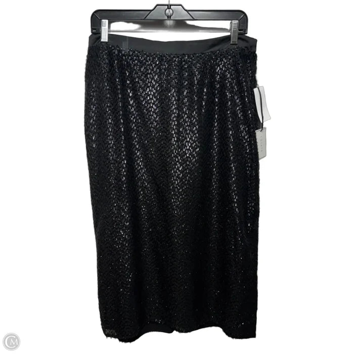 Metallic Skirt Midi By 1.state In Black, Size: 14