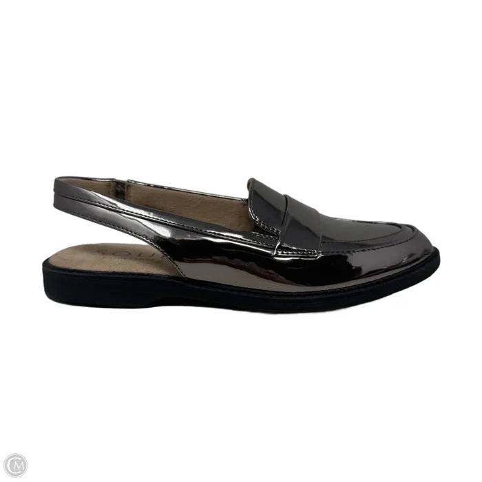 Metallic Slingback Loafer Shoes Flats By Naturalizer In Bronze, Size: 7