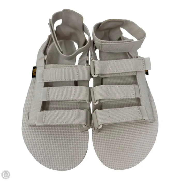 Mevia Sandals Heels Platform By Teva In Cream, Size: 8