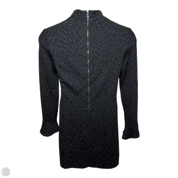 Michaela Textured Bell Sleeve Tunic Dress By Hutch X Anthropologie In Black & Blue, Size: M