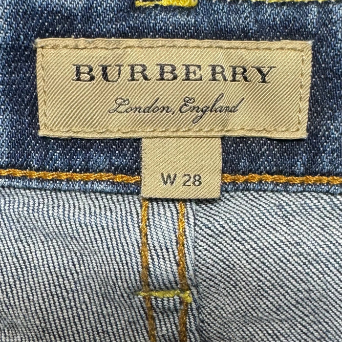 Mid Rise Skinny Jeans Luxury Designer By Burberry In Blue Denim, Size: 6/28