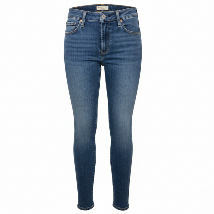 Mid Rise Skinny Jeans Luxury Designer By Burberry In Blue Denim, Size: 6/28