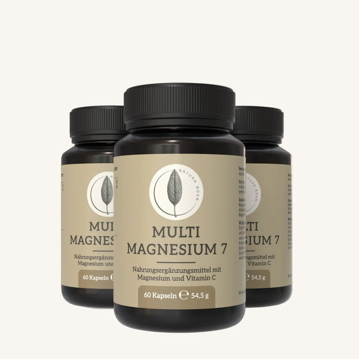 Multi Magnesium 7 Vorteilspack mit 3 x 60 Kapseln von Natura Nova