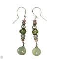 Multicolored Gemstone & Glass Bead Accent Dangle Earrings