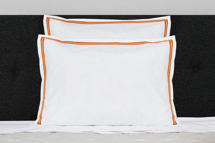 Pillow Sham Singles (Standard) / White/Rust