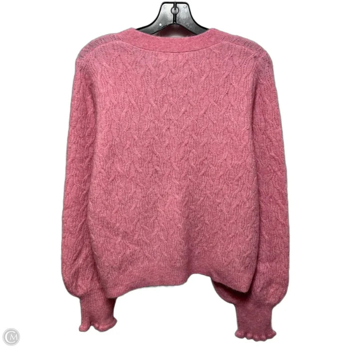 Nadine Sweater Cardigan Designer By Spartina In Pink, Size: L