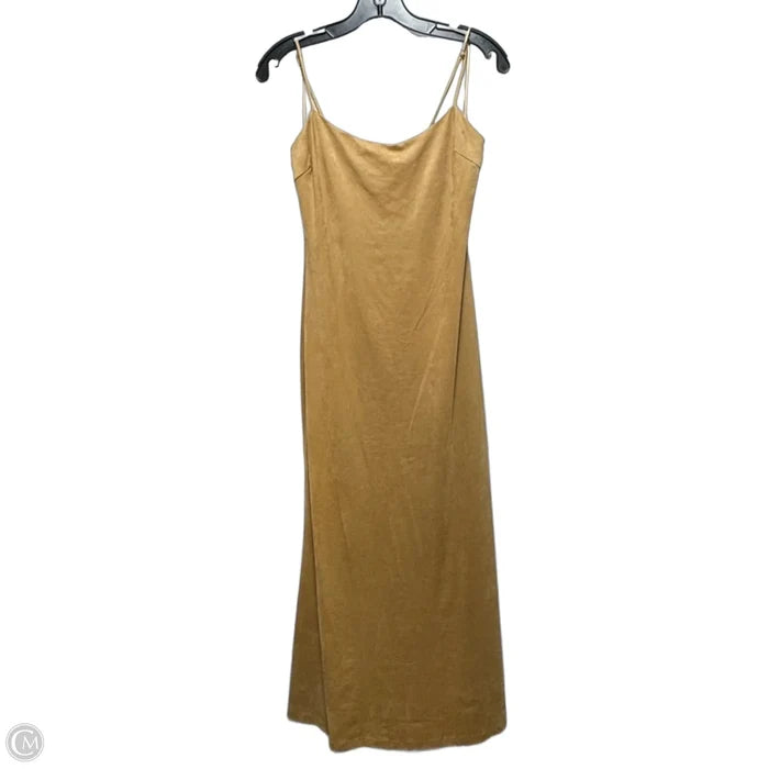 Nadira Faux Suede Midi Dress By Bardot In Tan, Size: XS