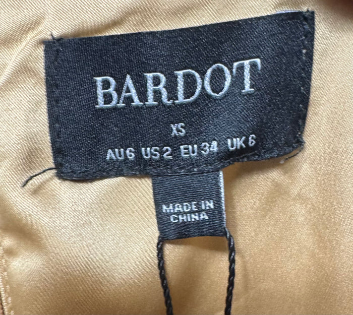 Nadira Faux Suede Midi Dress By Bardot In Tan, Size: XS