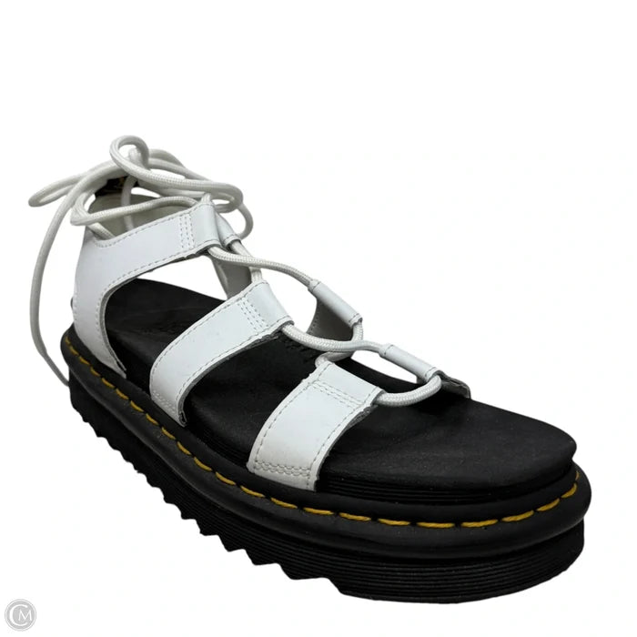 Nartilla Leather Gladiator Platform Sandals Designer By Dr Martens In White, Size: 7