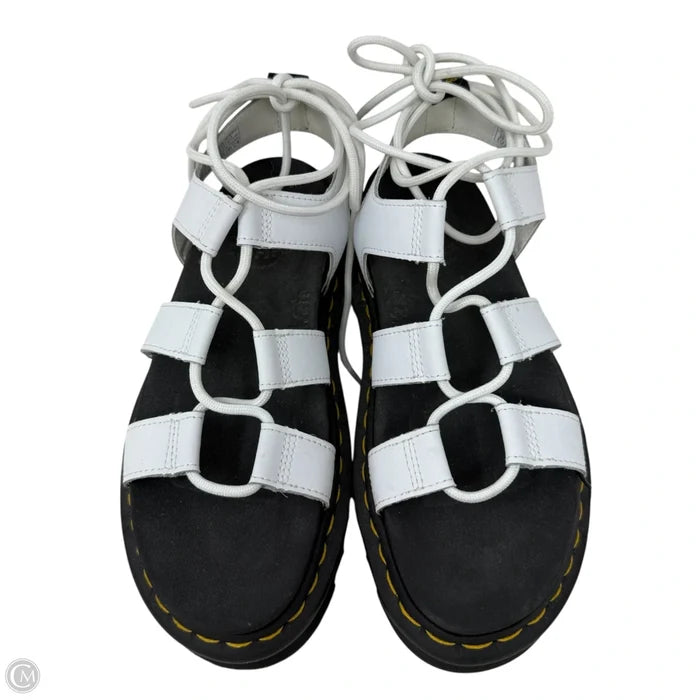 Nartilla Leather Gladiator Platform Sandals Designer By Dr Martens In White, Size: 7