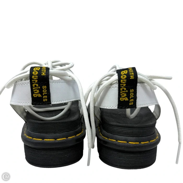 Nartilla Leather Gladiator Platform Sandals Designer By Dr Martens In White, Size: 7
