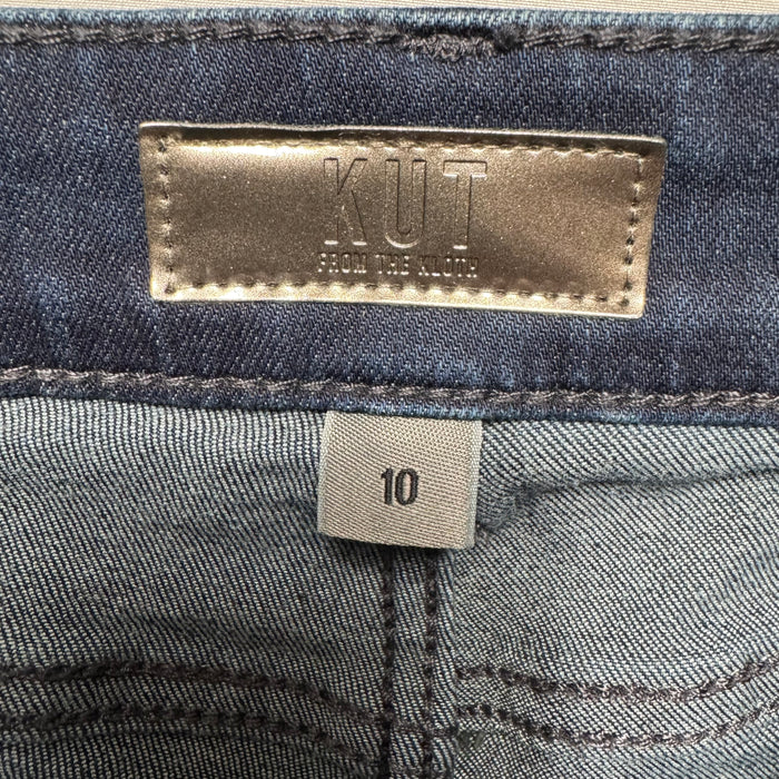 Natalie Mid Rise Flare Jeans By Kut In Blue Denim, Size: 10