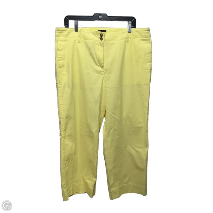 New England Chino Pants By Talbots In Yellow, Size: 16 Petite