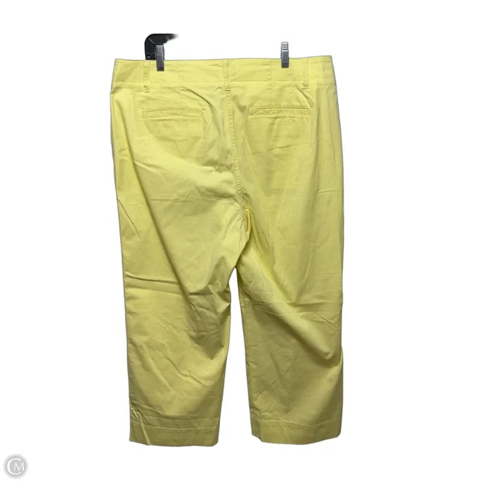 New England Chino Pants By Talbots In Yellow, Size: 16 Petite