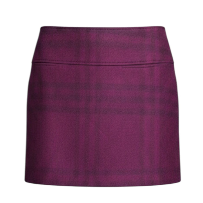 Nova Check Wool Mini Skirt Luxury Designer By Burberry In Plaid Pattern, Size: 8