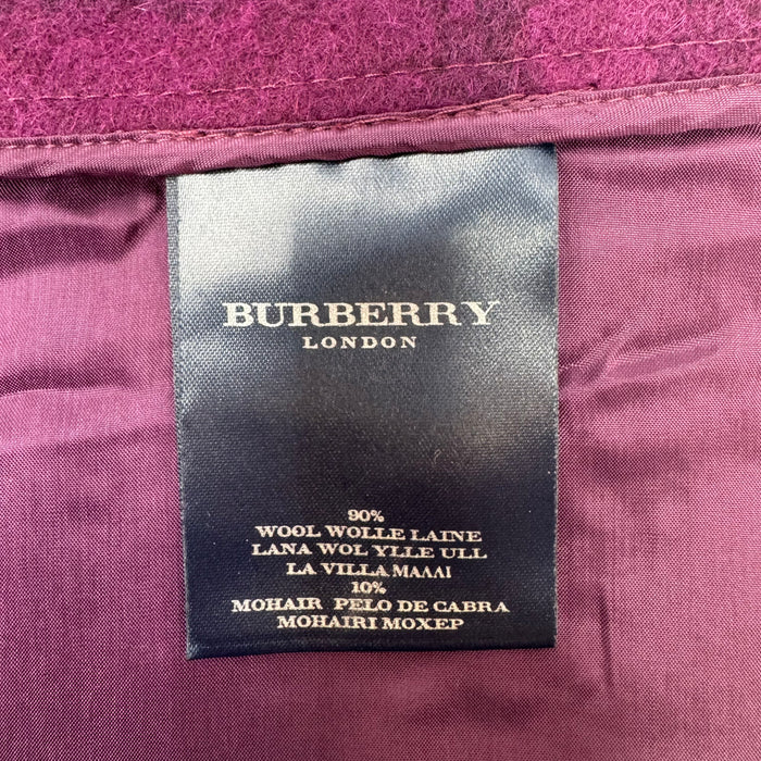 Nova Check Wool Mini Skirt Luxury Designer By Burberry In Plaid Pattern, Size: 8