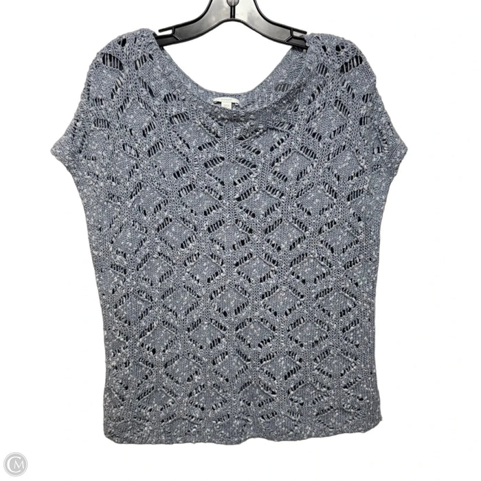 Open Knit Sleeveless Sweater By Pure Jill In Blue, Size: M