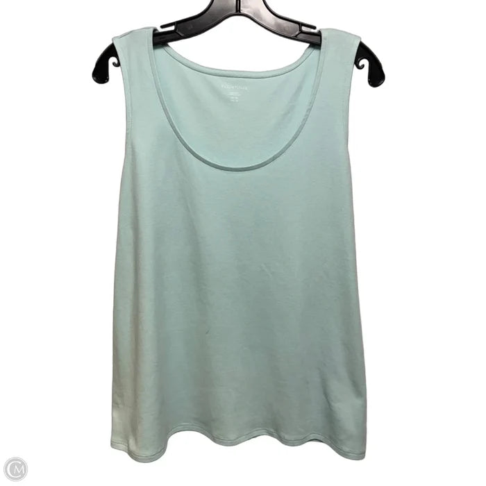 Organic Cotton Top Sleeveless By Eileen Fisher In Aqua, Size: M