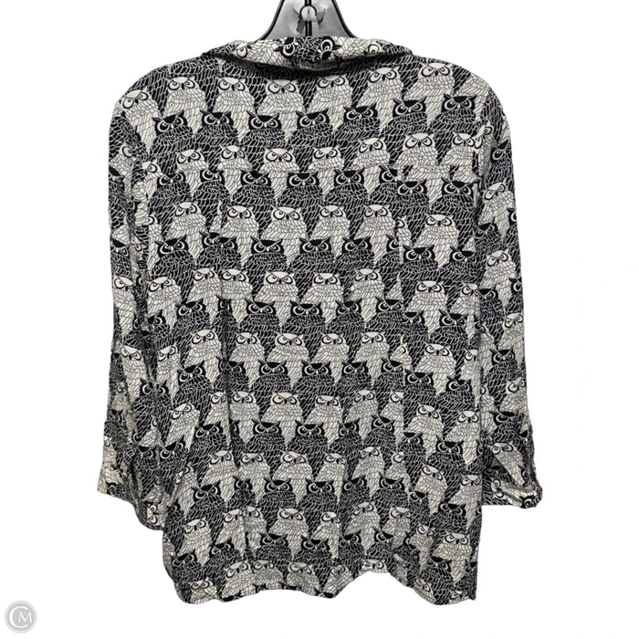 Owl Bow Top 3/4 Sleeve By Maeve In Animal Print, Size: 12