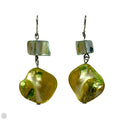 Painted Pearl Chip Dangle Earrings