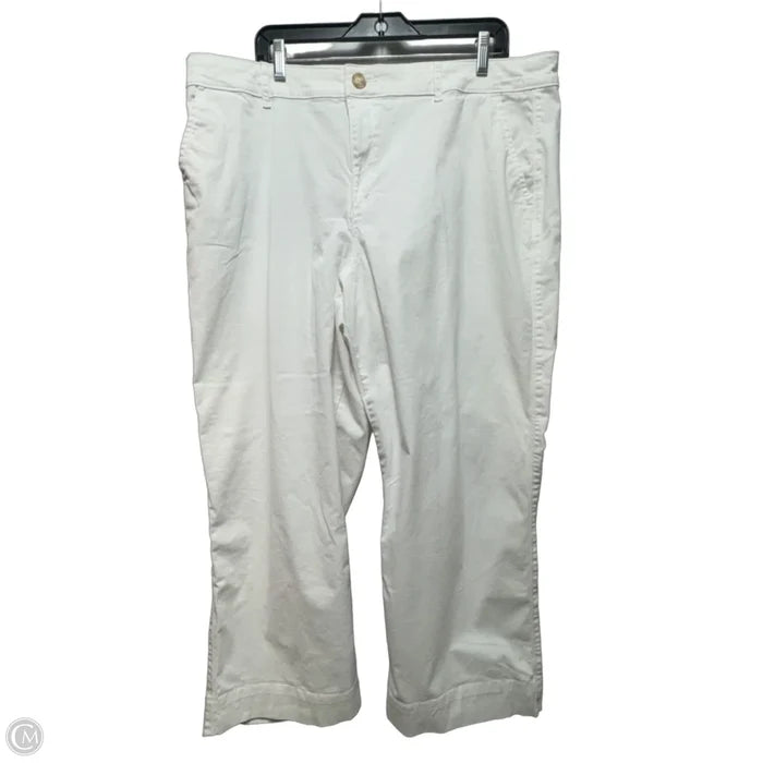 Pants Cropped By Loft In White, Size: 18