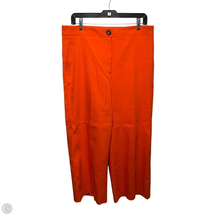Pants Curvy High-Rise Wide Leg Crop By Ann Taylor In Orange, Size: 12