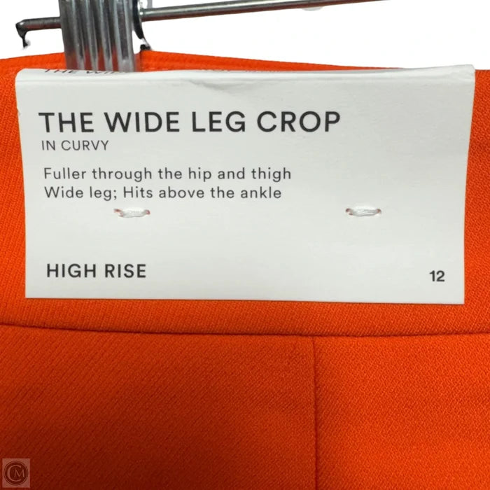 Pants Curvy High-Rise Wide Leg Crop By Ann Taylor In Orange, Size: 12