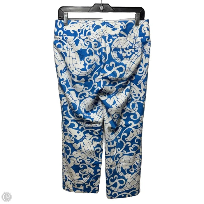 Pants Designer By Lilly Pulitzer In Blue & White, Size: 6