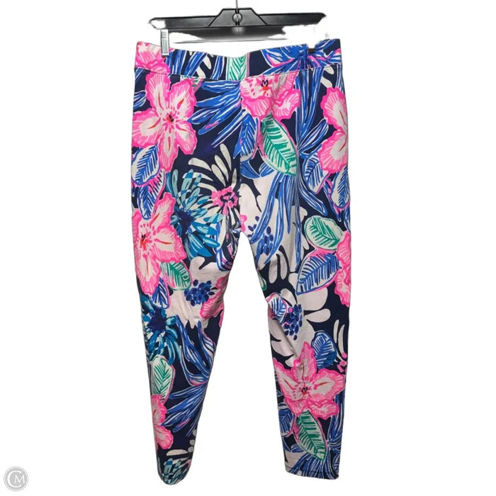 Pants Designer By Lilly Pulitzer In Floral Print, Size: L