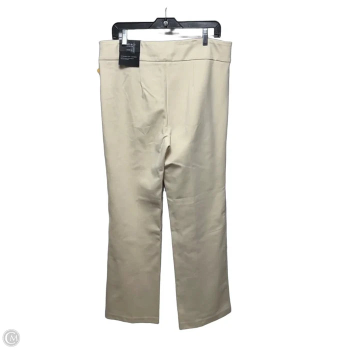 Pants Dress Straight Leg Mid Rise By Jones New York In Cream, Size: Xl