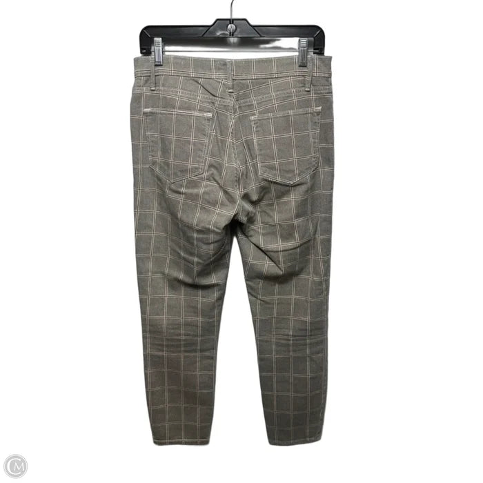 Pants Le High Skinny Cropped By Frame In Plaid Pattern, Size: 8/29
