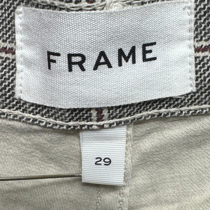 Pants Le High Skinny Cropped By Frame In Plaid Pattern, Size: 8/29