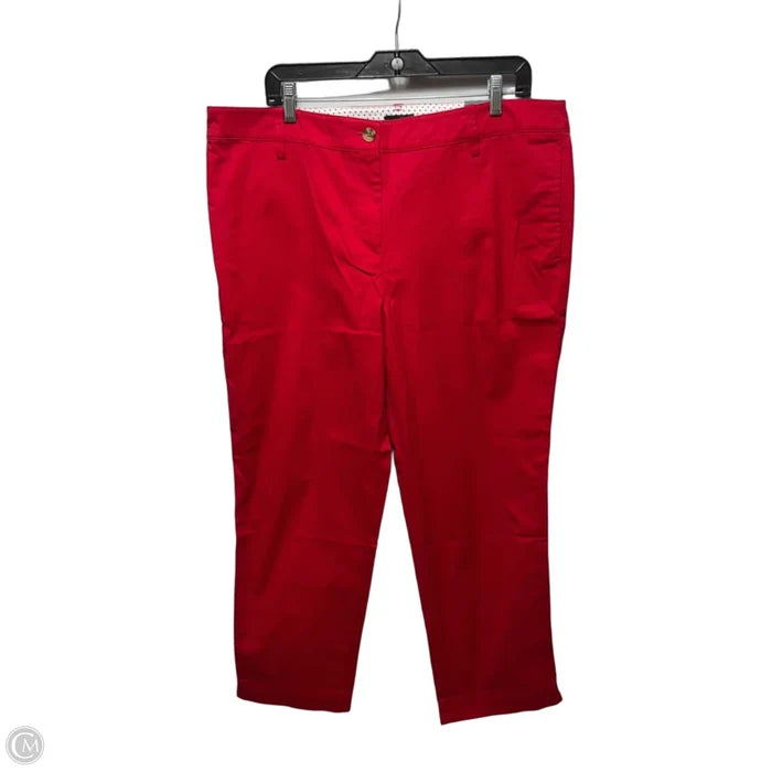 Pants Slim Perfect Crop By Talbots In Red, Size: 16