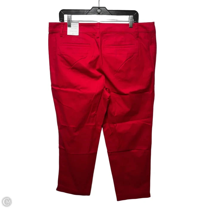 Pants Slim Perfect Crop By Talbots In Red, Size: 16