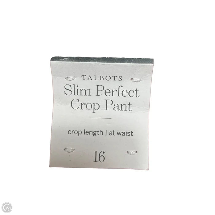 Pants Slim Perfect Crop By Talbots In Red, Size: 16