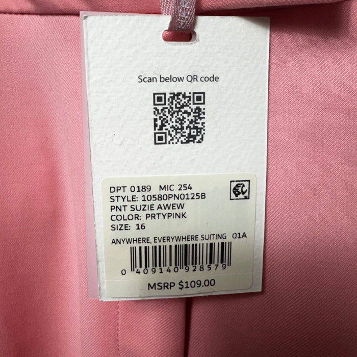 Pants Wide Leg By Alex Marie In Pink, Size: 16