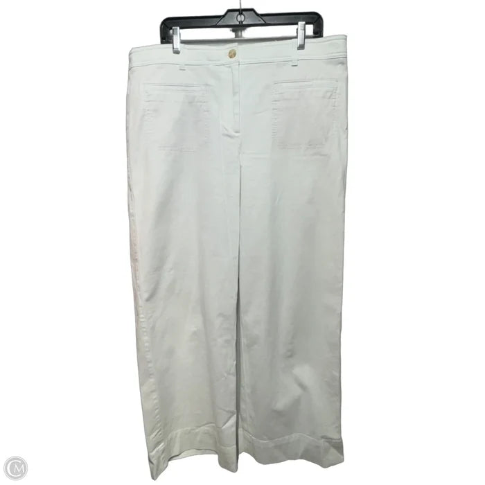 Pants Wide Leg By Talbots In White, Size: 16