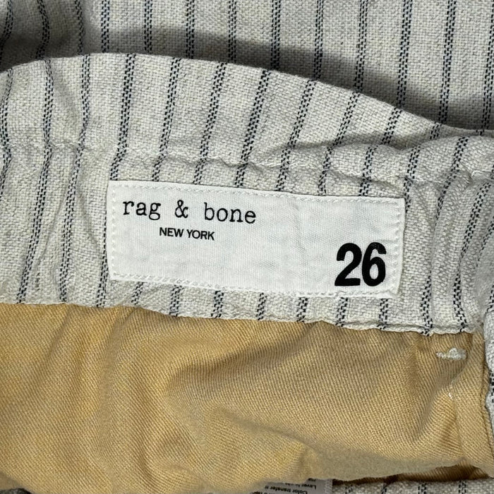 Paperbag Tie Shorts By Rag And Bone In Striped Pattern, Size: 2/26