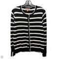 Pearl Button Sweater Cardigan By Philosophy In Striped Pattern, Size: L