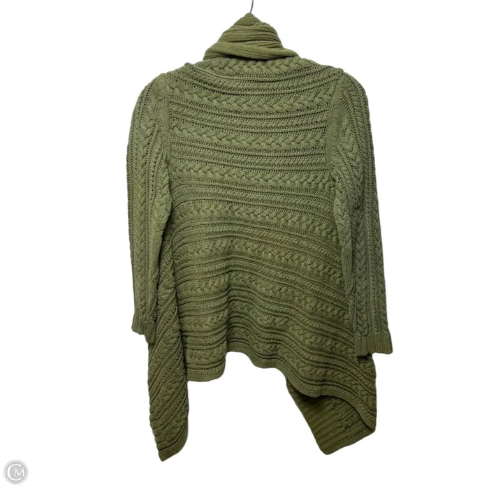 Pima Cotton Sweater Cardigan By Peruvian Connection In Green, Size: S